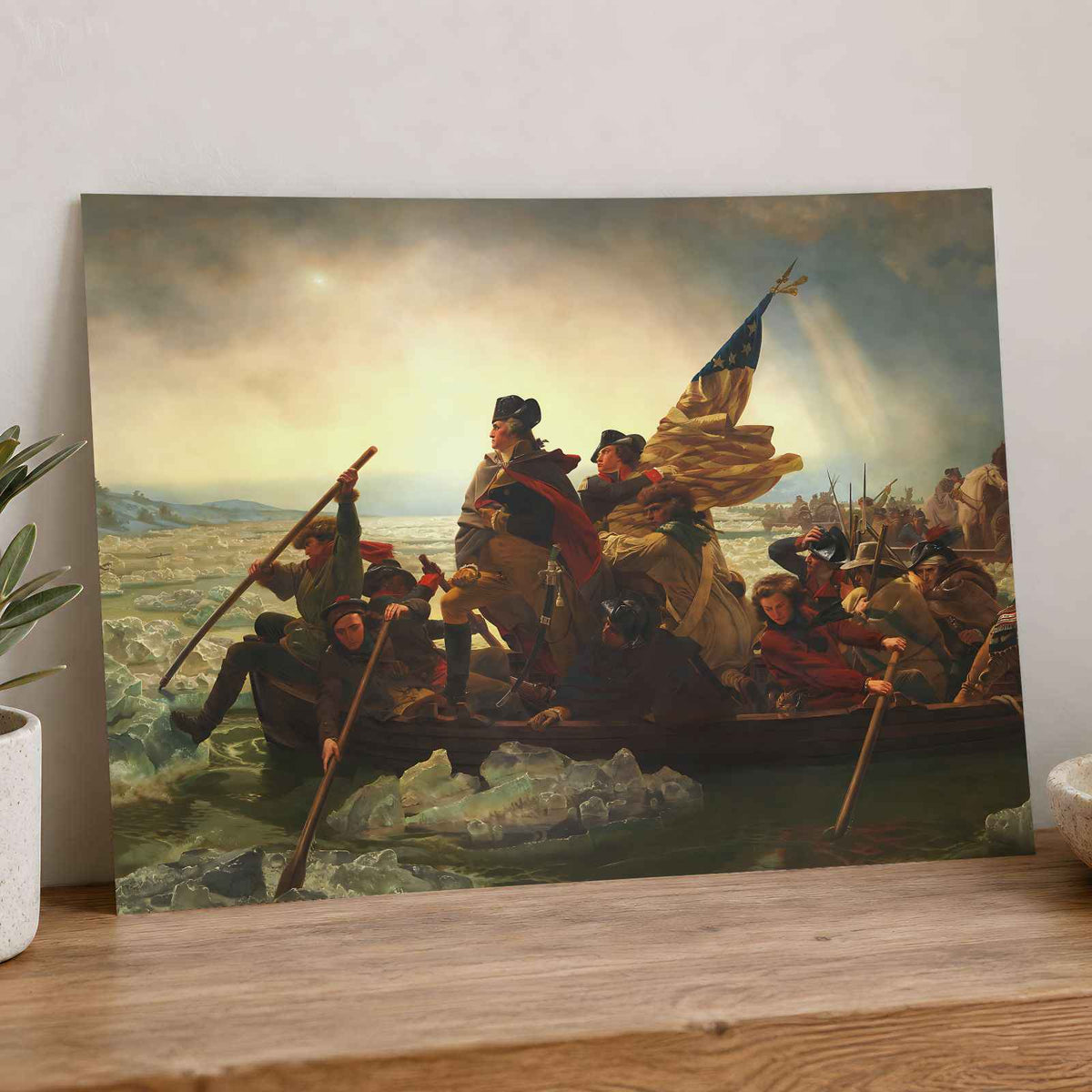 Washington Crossing the Delaware painting by Emanuel Leutze (1851)