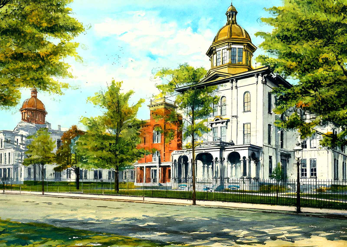State Normal & Model Schools, Trenton, NJ art print