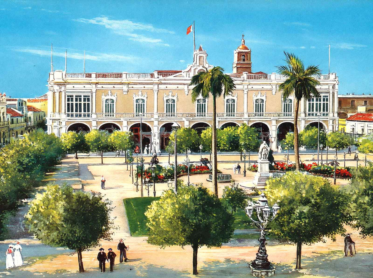 The Palace, Havana, Cuba in 1913 vintage print