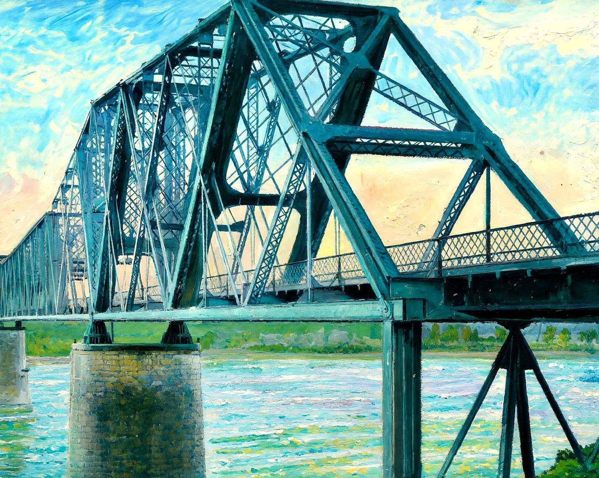 Memphis Bridge, Memphis, TN in 1906 painting
