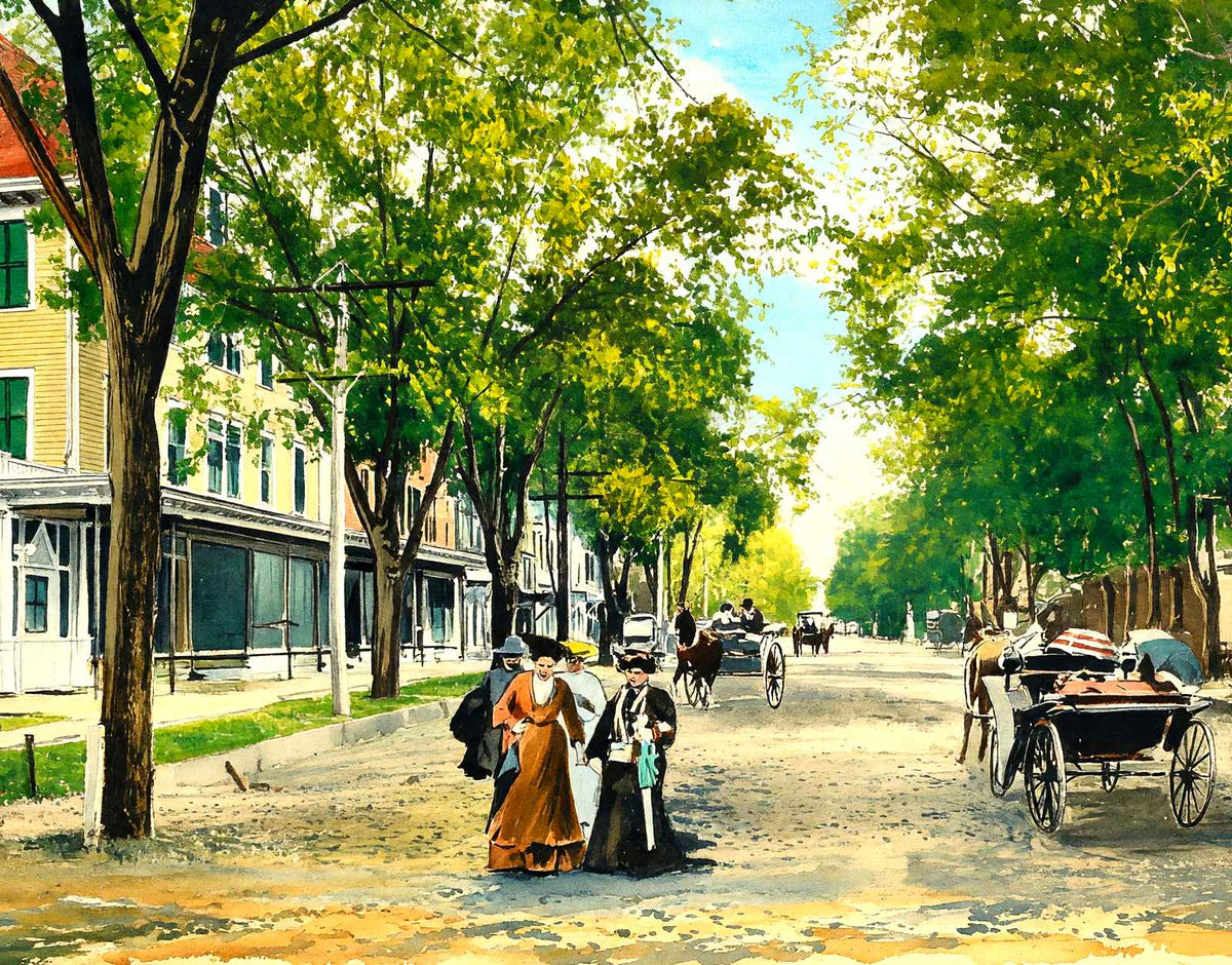 Main Street Looking East, Lakewood, NJ art print