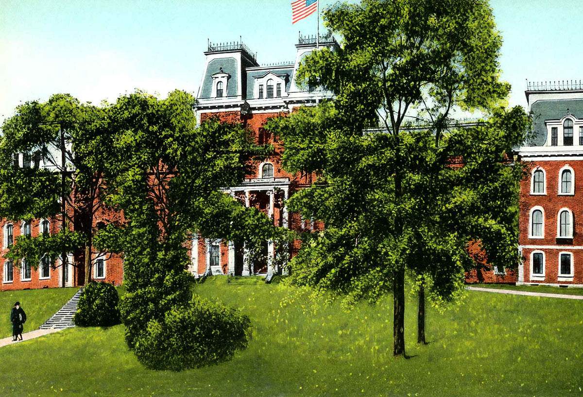 Pardee Hall, Lafayette College, Easton 1908 vintage print