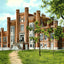 SW Presbyterian Univ, Clarksville, TN in 1907 vintage print