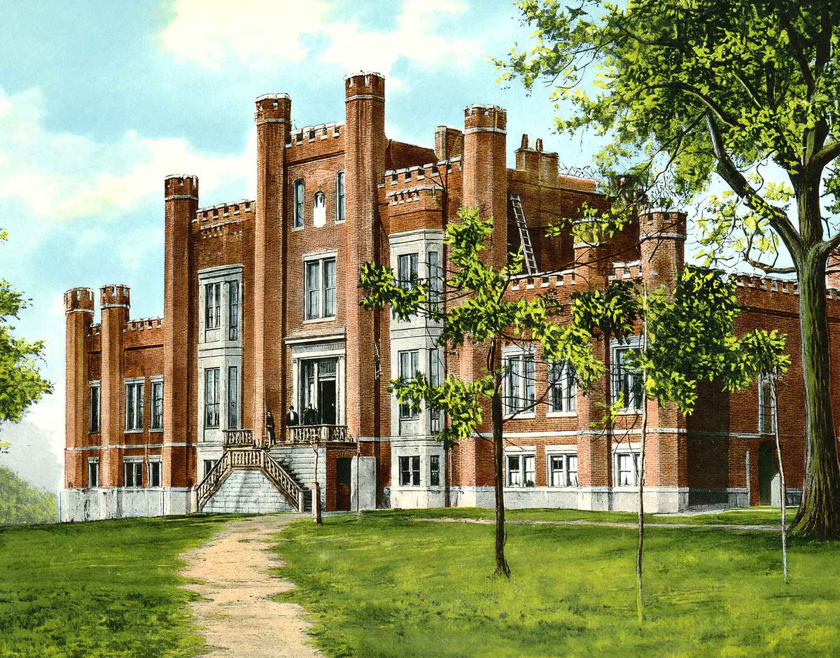 SW Presbyterian Univ, Clarksville, TN in 1907 vintage print