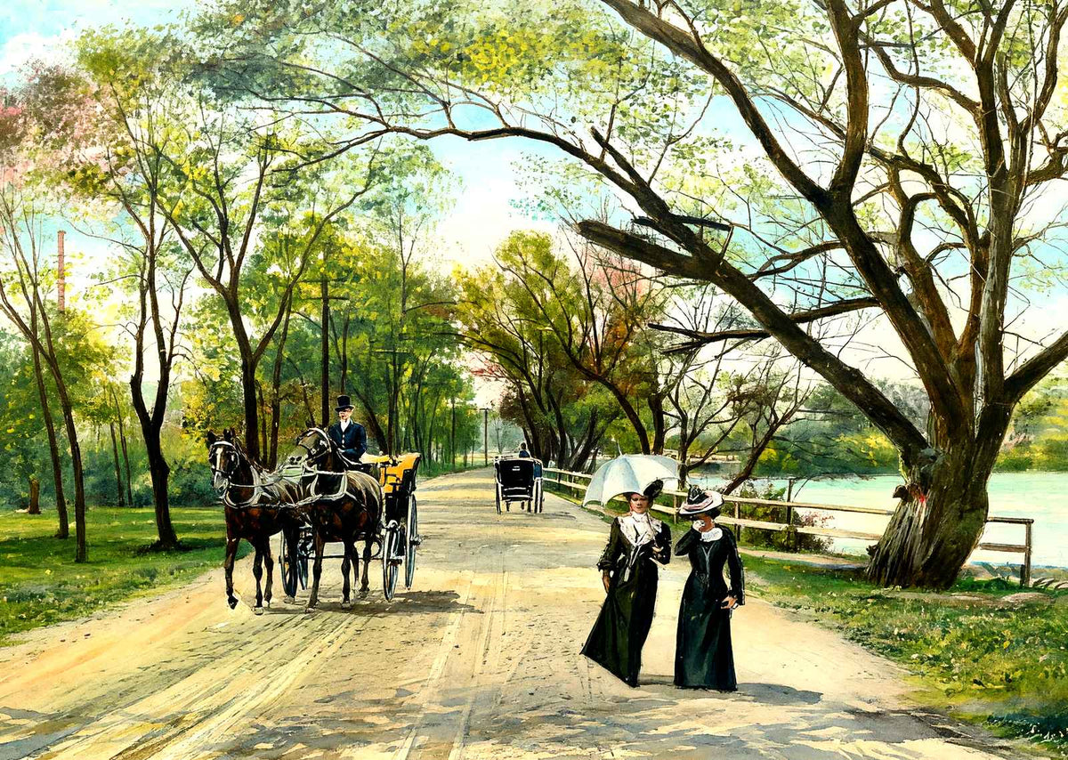 Willow Drive, Lakewood, NJ in 1905 art print