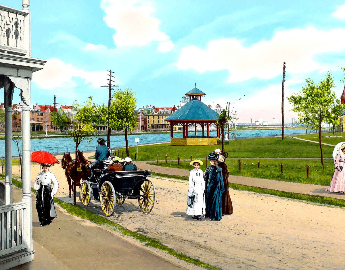 Ocean Grove, Asbury Park, NJ in 1905 vintage print