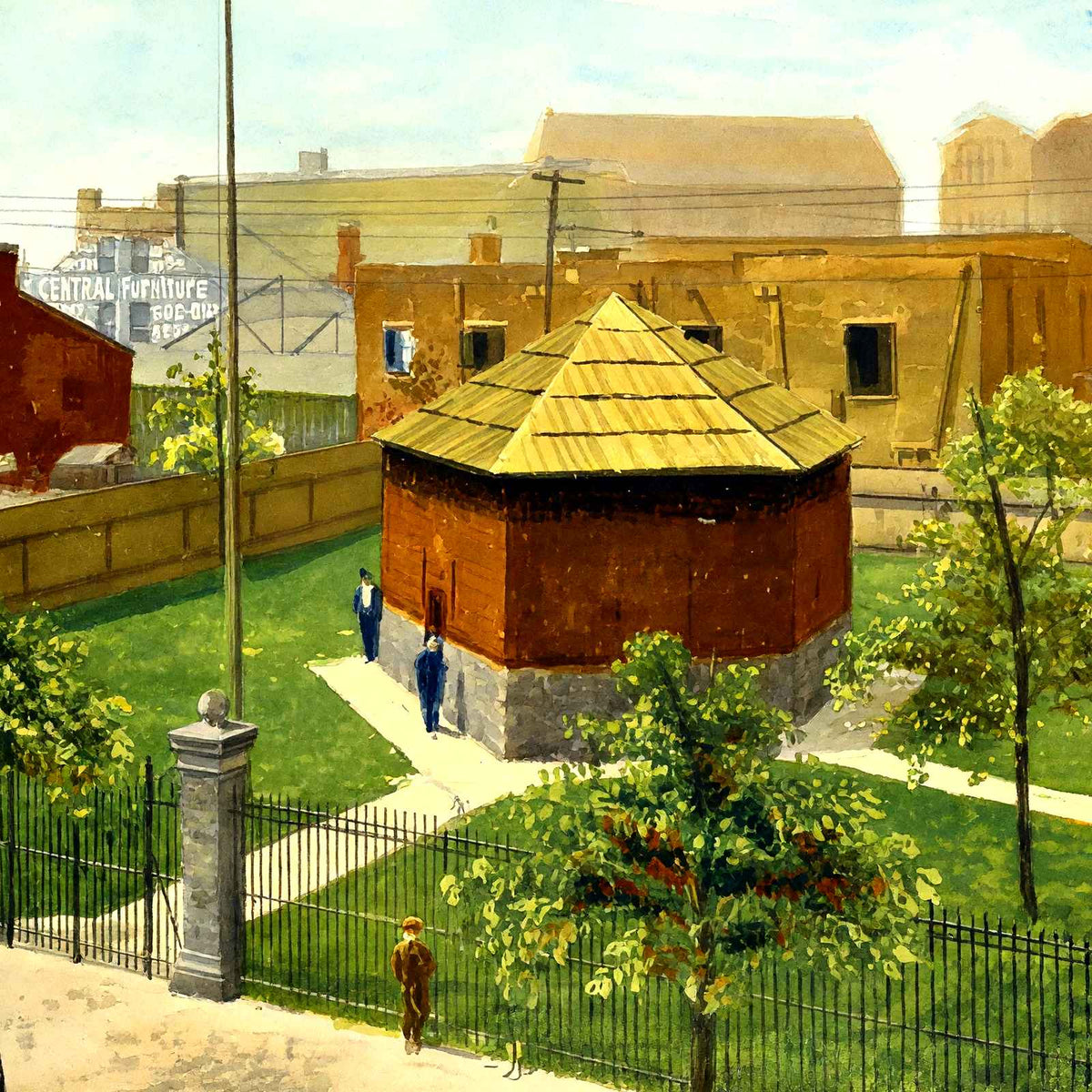 Old Block House, Pittsburgh PA in 1906 art print