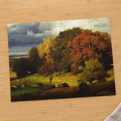 Autumn Oaks painting print by George Inness (1875)