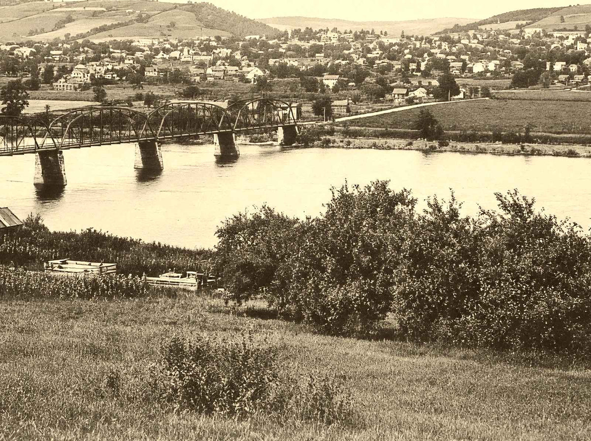 Bloomsburg, PA and Susquehanna River 1905 vintage photo print