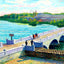 John Street Bridge, Appleton, WI in 1905 art print