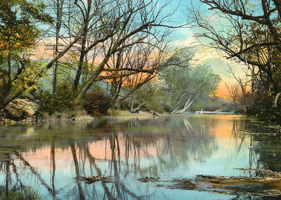 Swannanoa River, Asheville, NC in 1906 vintage print