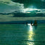 Moonlight on Superior Bay, Superior, WI 1906 art print