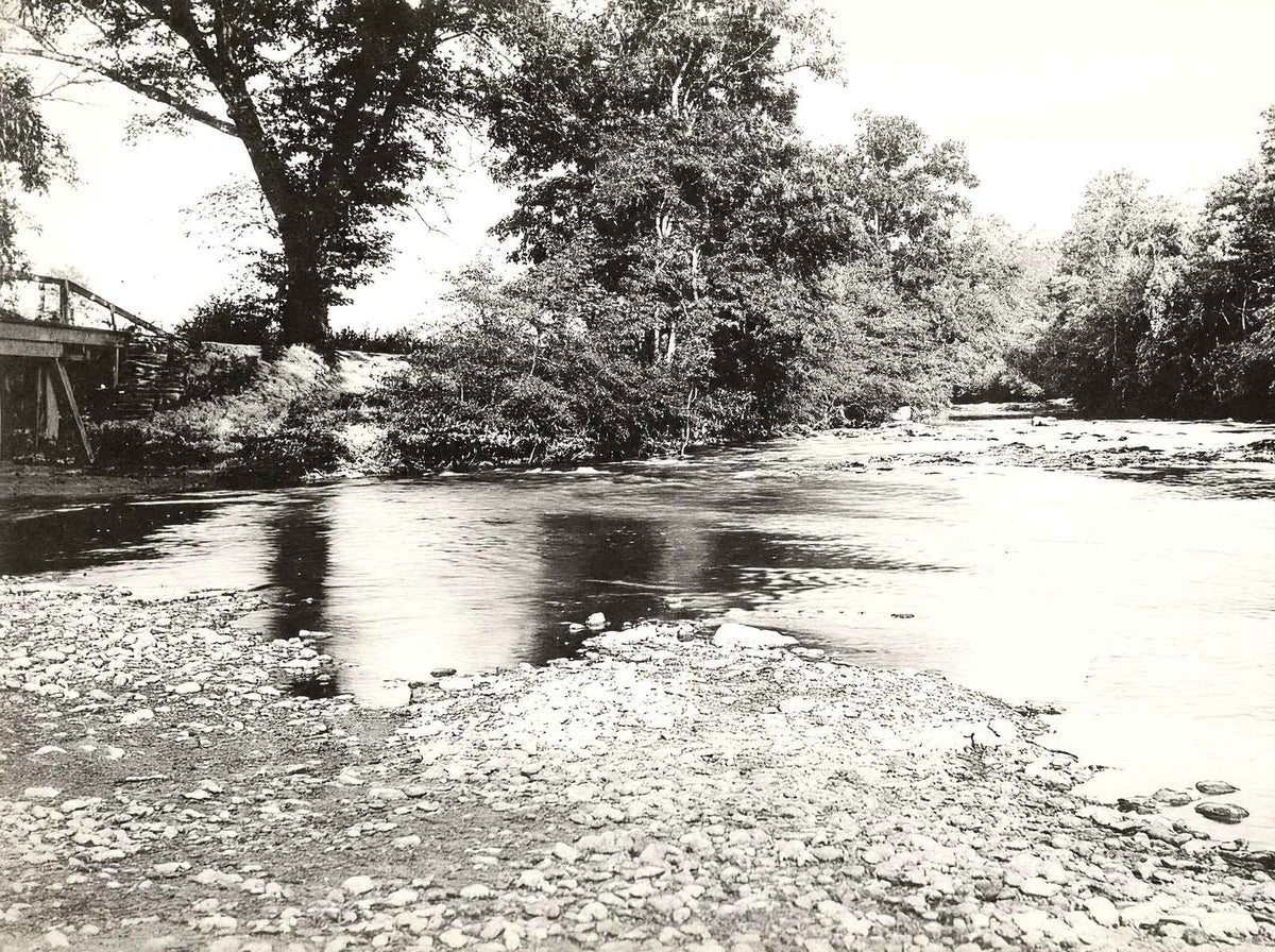 A Mountain Stream, Asheville NC in 1905 vintage print