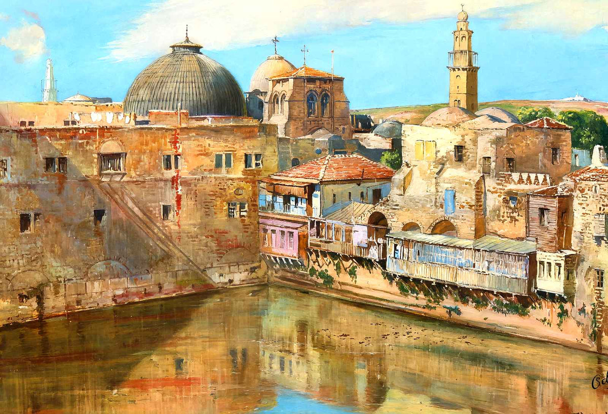 Pool of Hezekiah, Jerusalem in 1905 art print