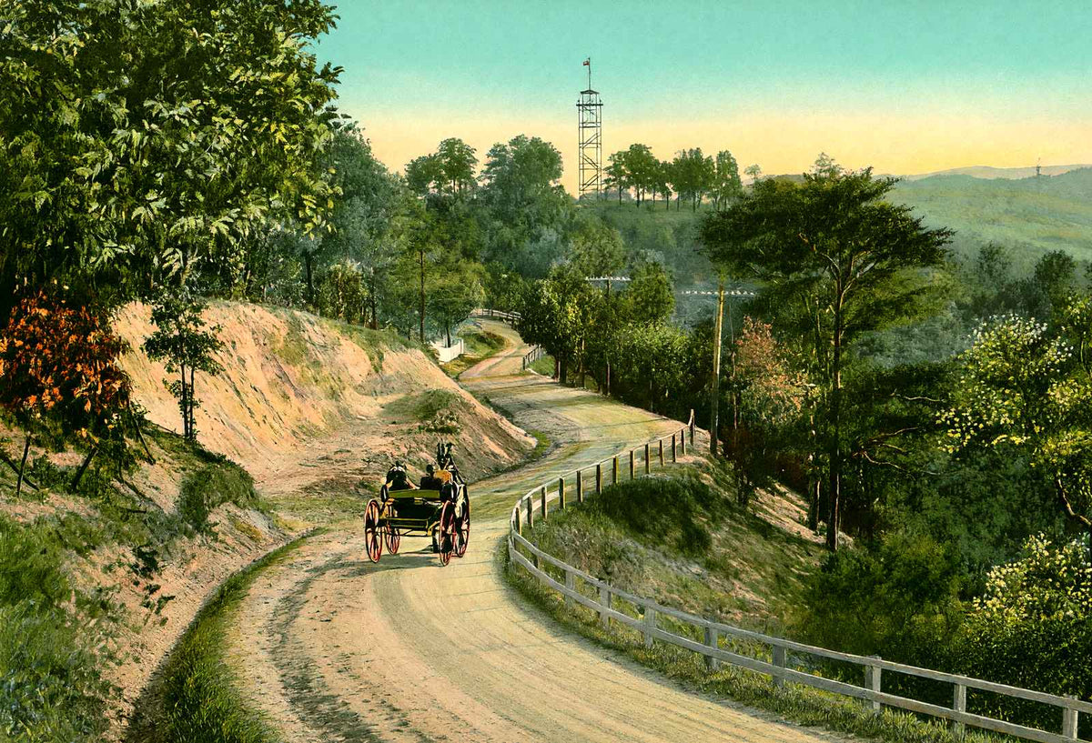 Government Blvd & Missionary Ridge, TN (1905) vintage print