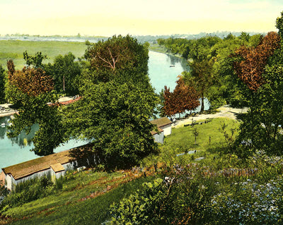 Conestoga Creek Bathing Resorts, Lancaster PA vintage print