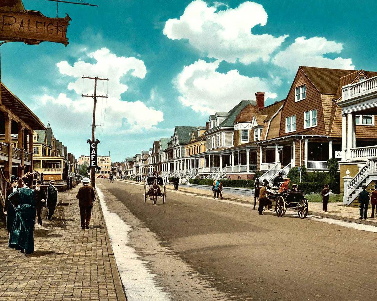 St. Charles Place, Atlantic City, NJ in 1901 vintage print