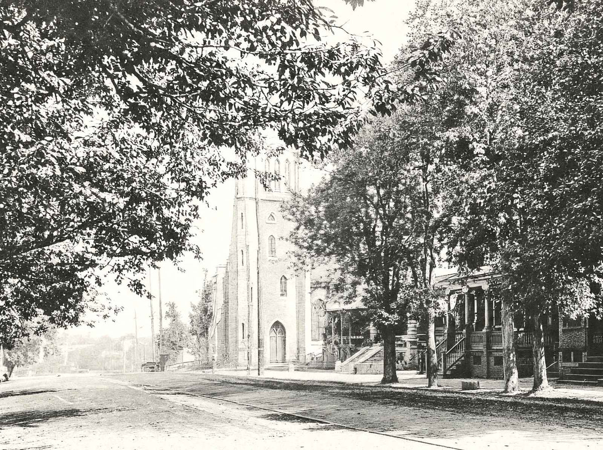 North Hanover Street, Pottstown, PA in 1904 vintage photo print
