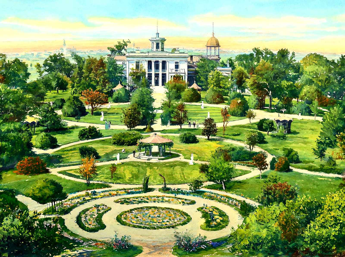 Belmont College, Nashville, TN in 1906 art print