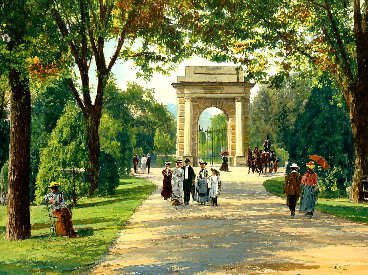 National Cemetery Entrance, Chattanooga, TN painting