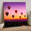 Hot Air Balloons Above a City Photo Print Wall Decor