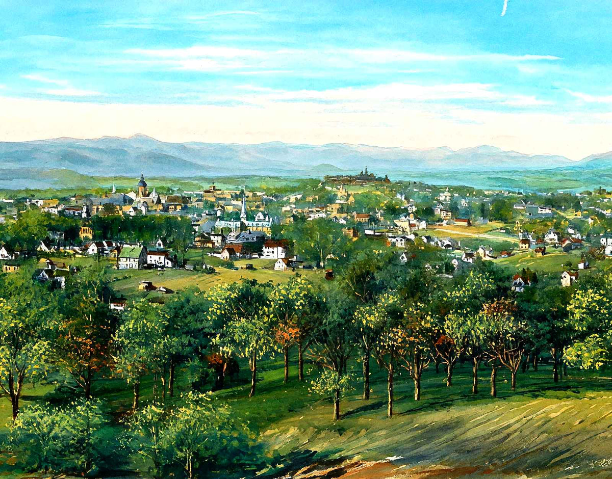 Asheville from Beaumont, NC in 1906 painting