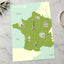 Map of France Regional Graphics by Sofia Gazarian Art Print Wall Decor