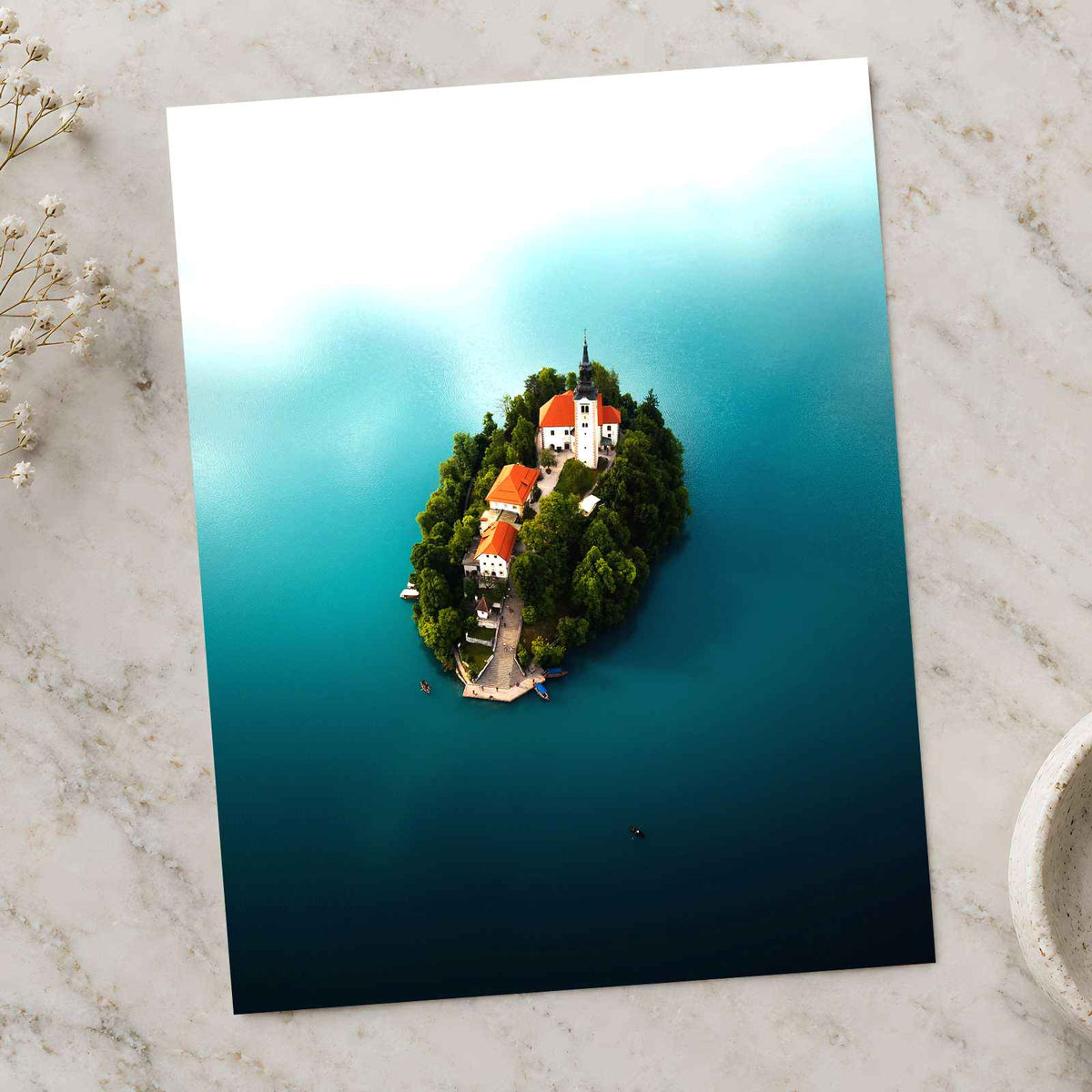 Bled Castle on Island in Slovenia by Johannes Kopf Photo Print Wall Decor