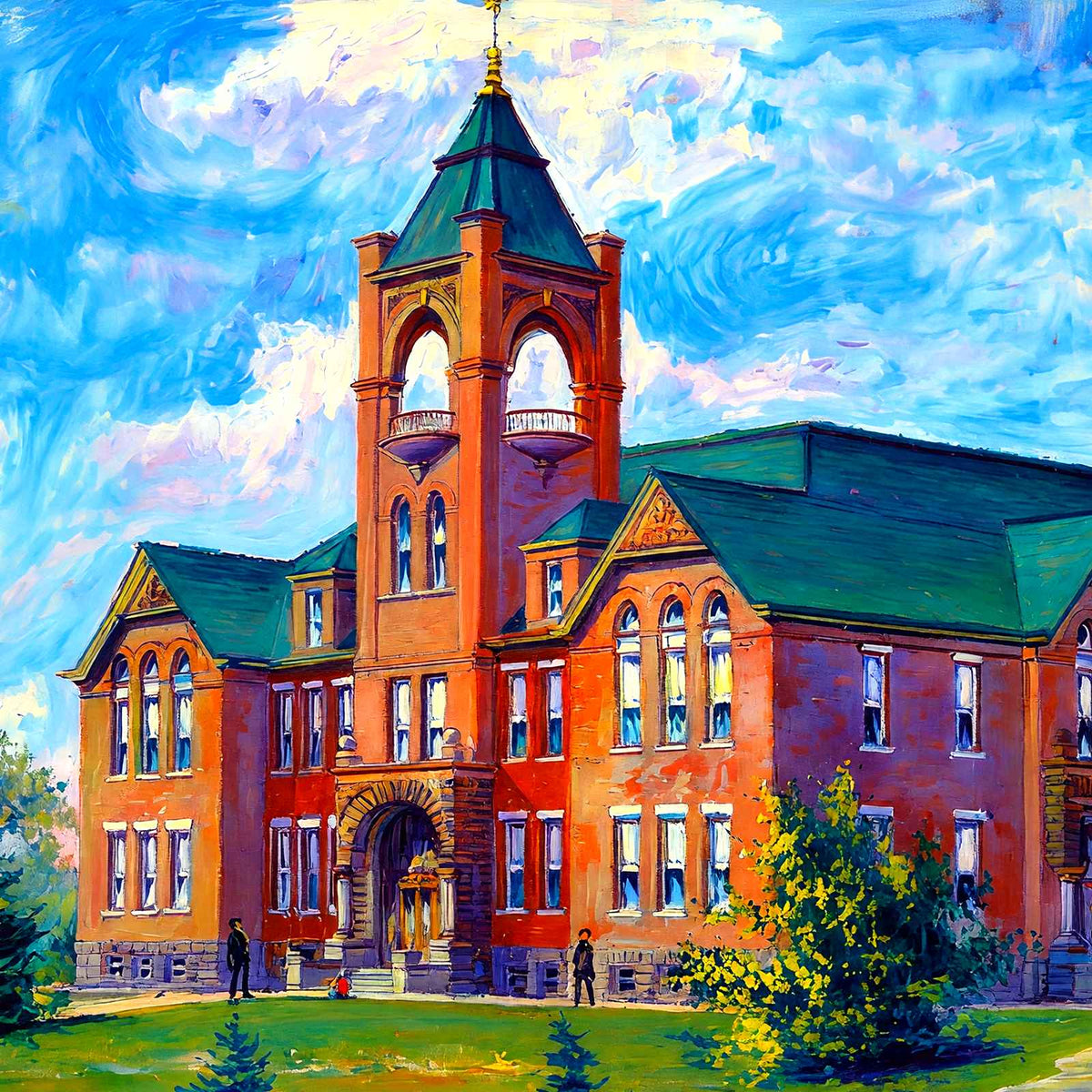 Clarksville High School, Clarksville, TN 1907 art print