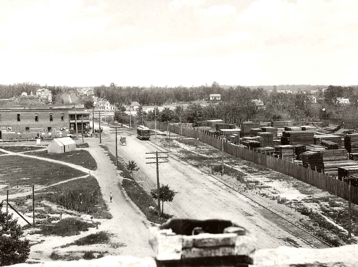 Main Street, Spencer NC in 1905 vintage photo print