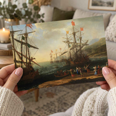 The Trojan Women Setting Fire to Their Fleet painting print by Claude Lorrain (Claude Gellée) (1643)