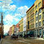 Gay Street, Knoxville, TN in 1907 art print