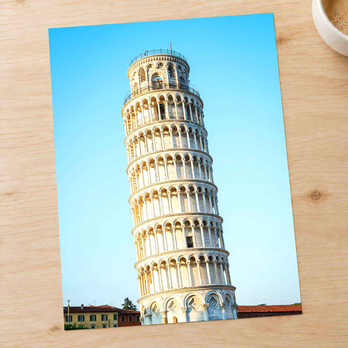 Leaning Tower of Pisa in Italy Photo Print Wall Decor