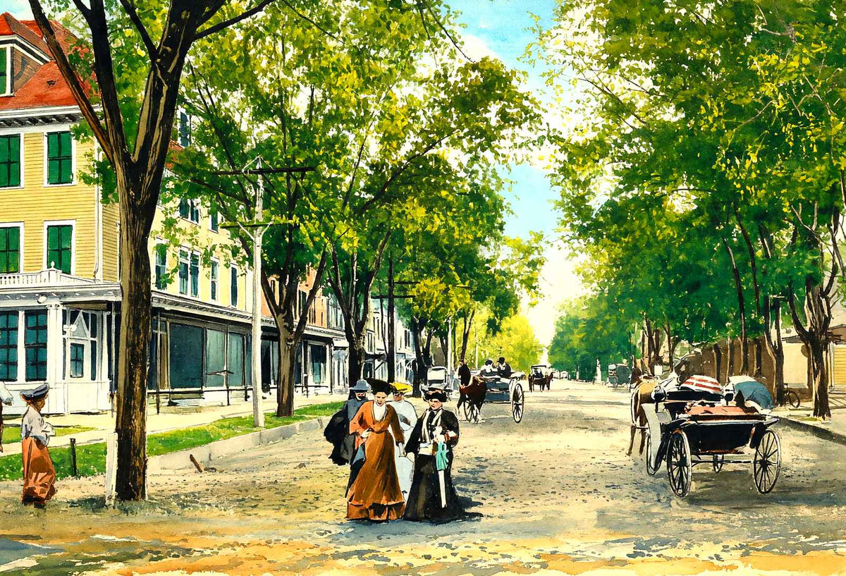 Main Street Looking East, Lakewood, NJ art print