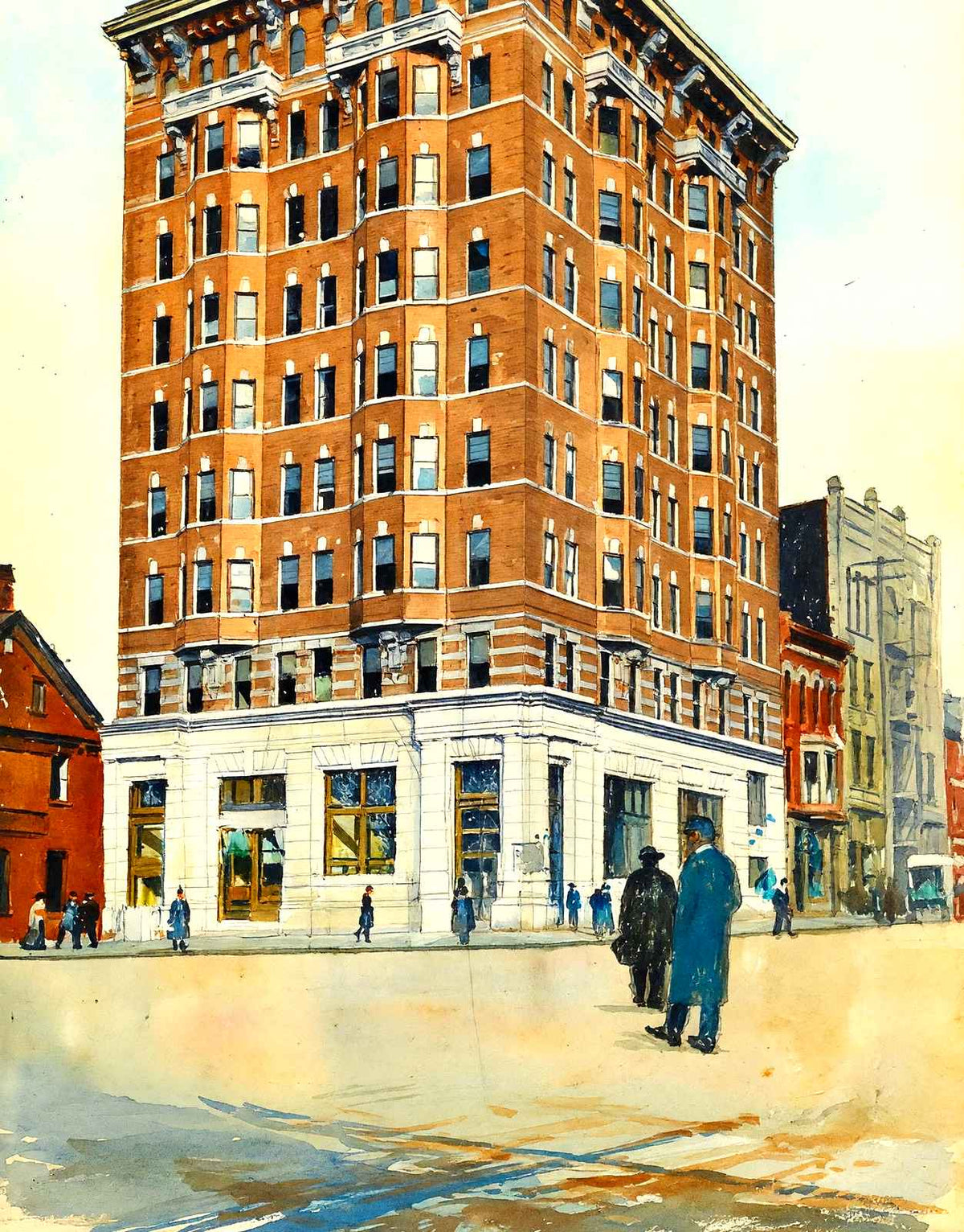 Colonial Trust Building, Reading, PA in 1907 art print