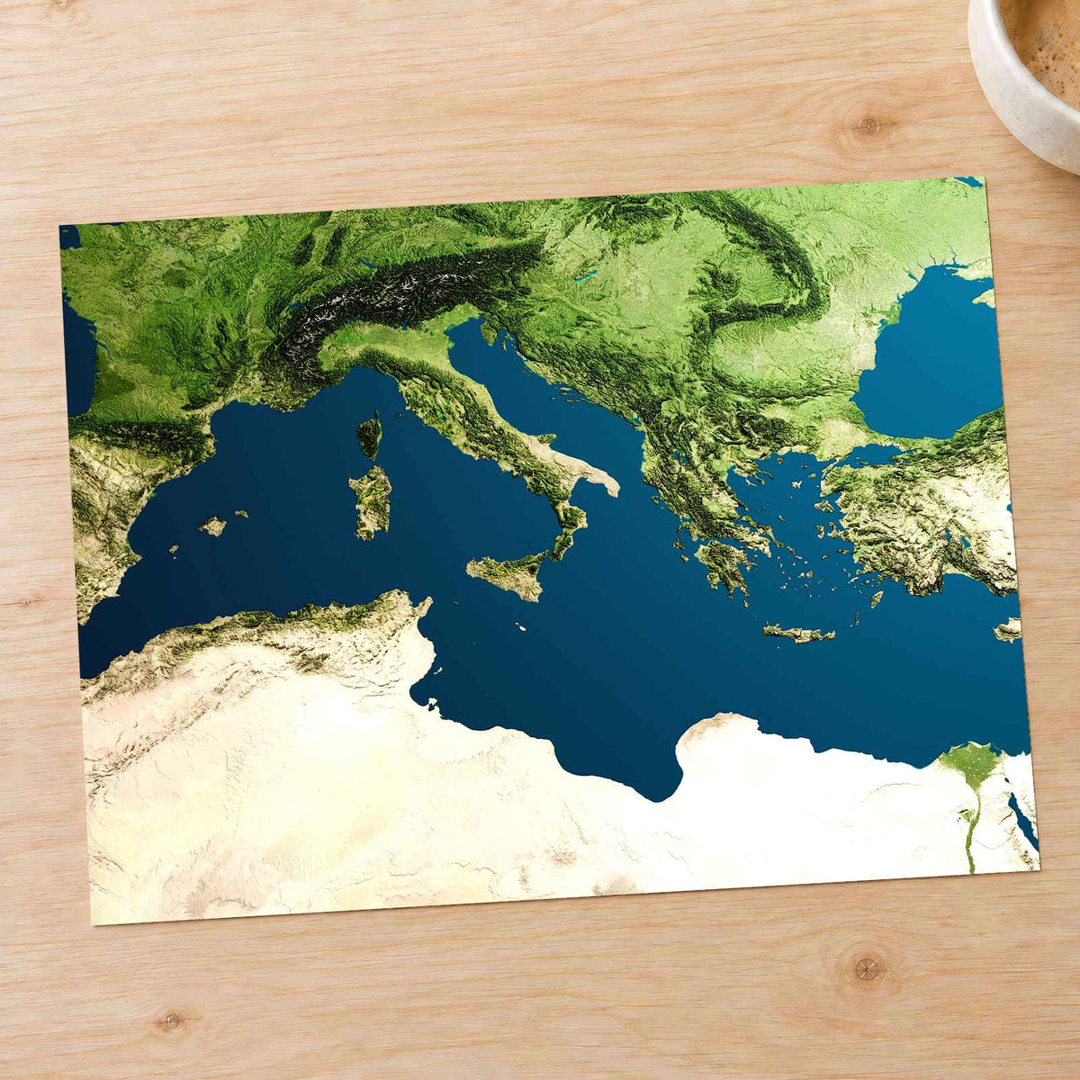Mediterranean Sea from Above by A Chosen Soul Photo Print Wall Decor