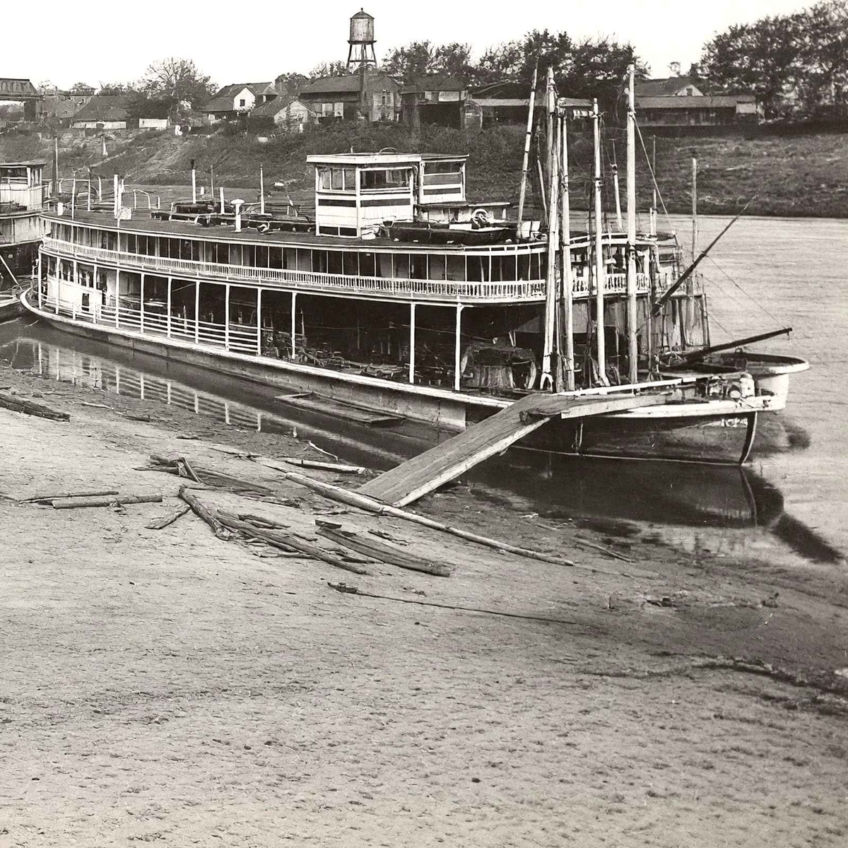 Cumberland River, Nashville, TN in 1907 vintage photo print