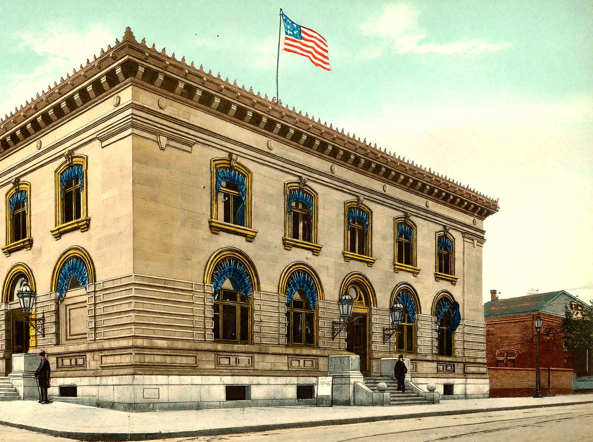 Post Office, Altoona PA in 1906 vintage print