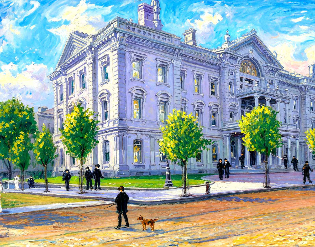 New Jersey State Capitol, Trenton, NJ in 1906 art print