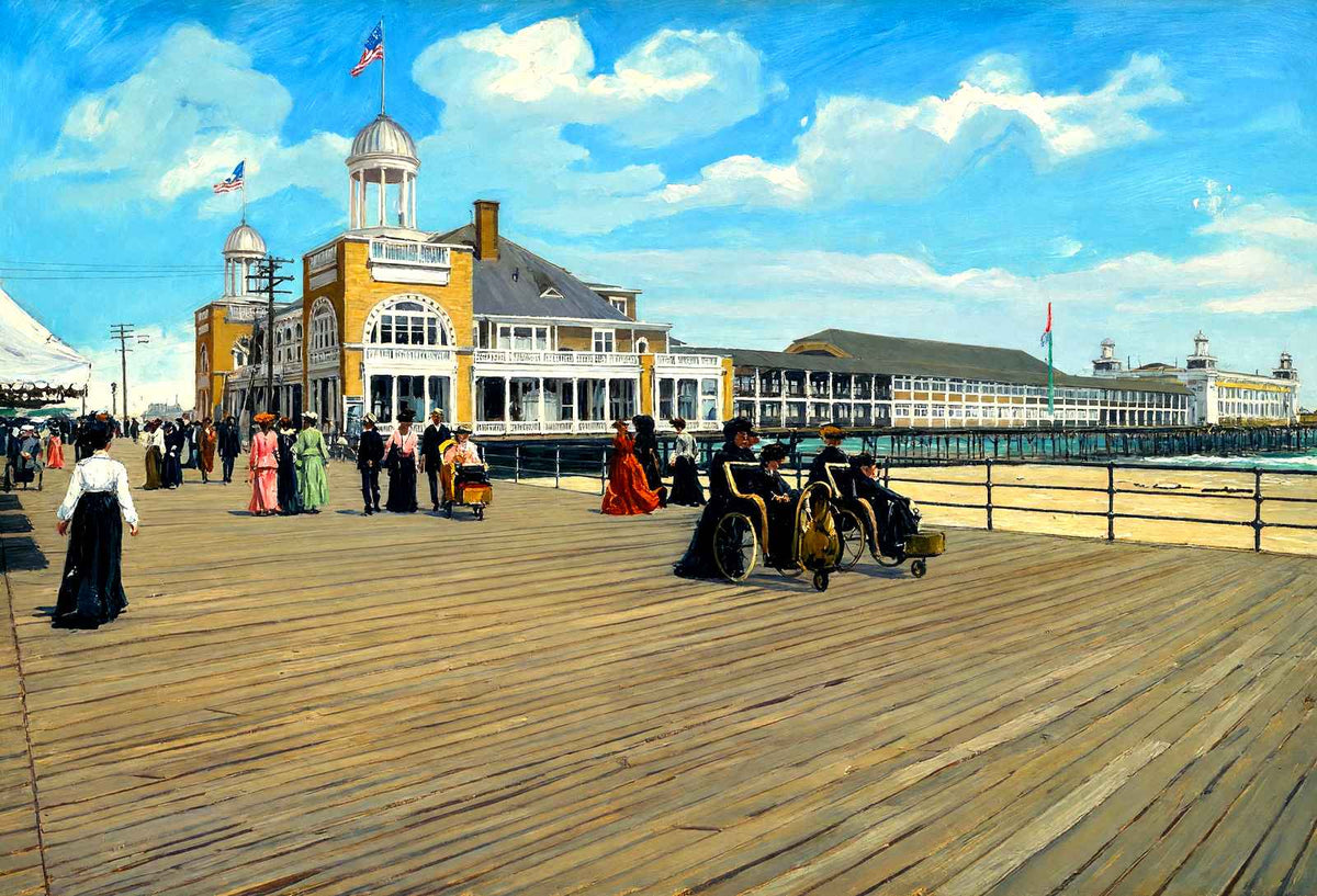 Steel Pier, Atlantic City, NJ in 1901 art print