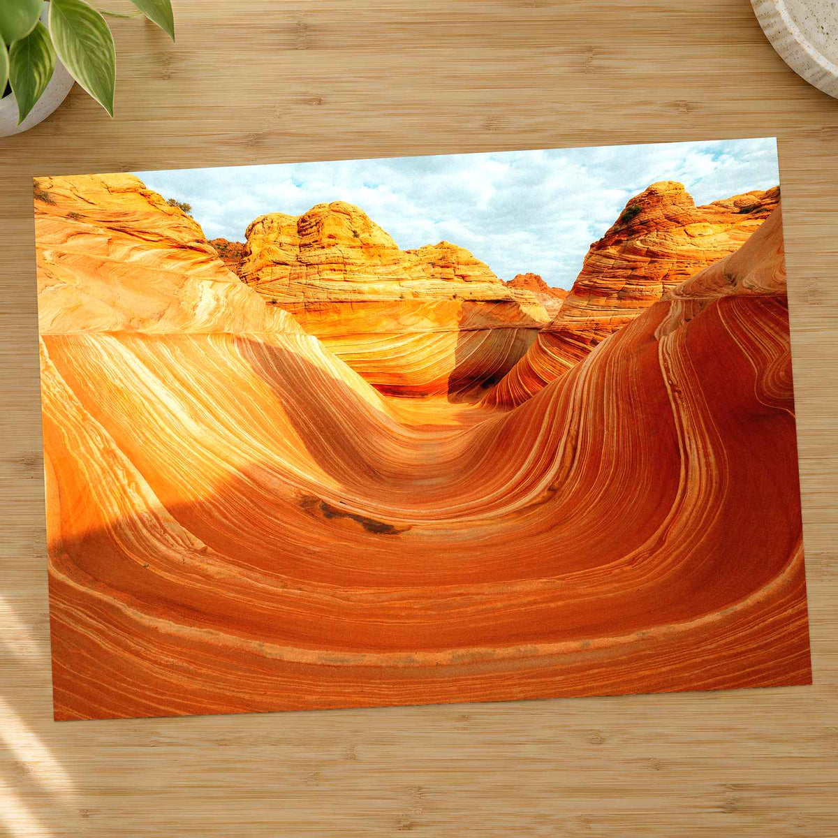 Wavy Sandstone Formation in Arizona by Johannes Kopf Photo Print Wall Decor