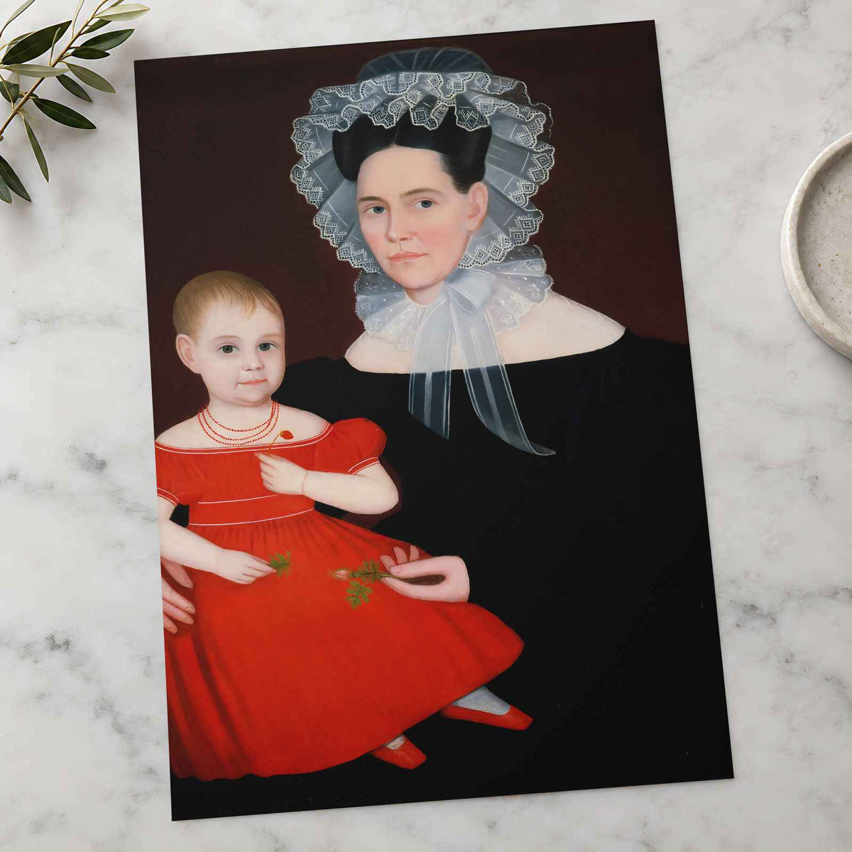 Mrs. Mayer and Daughter art print by Ammi Phillips (1835)