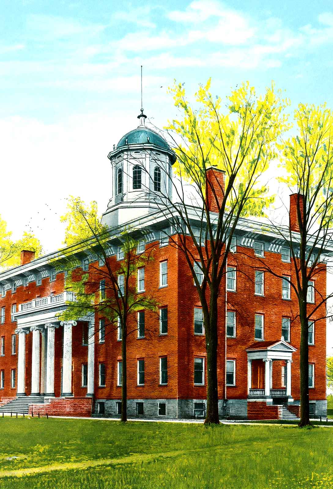 Lawrence University, Appleton, WI in 1905 vintage print