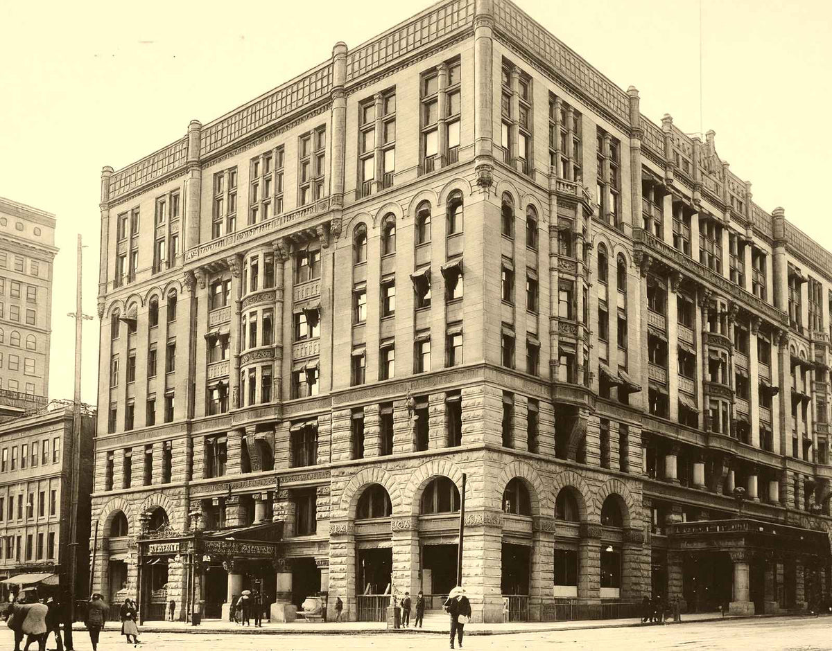 Pfister Hotel, Milwaukee WI in 1905 vintage print