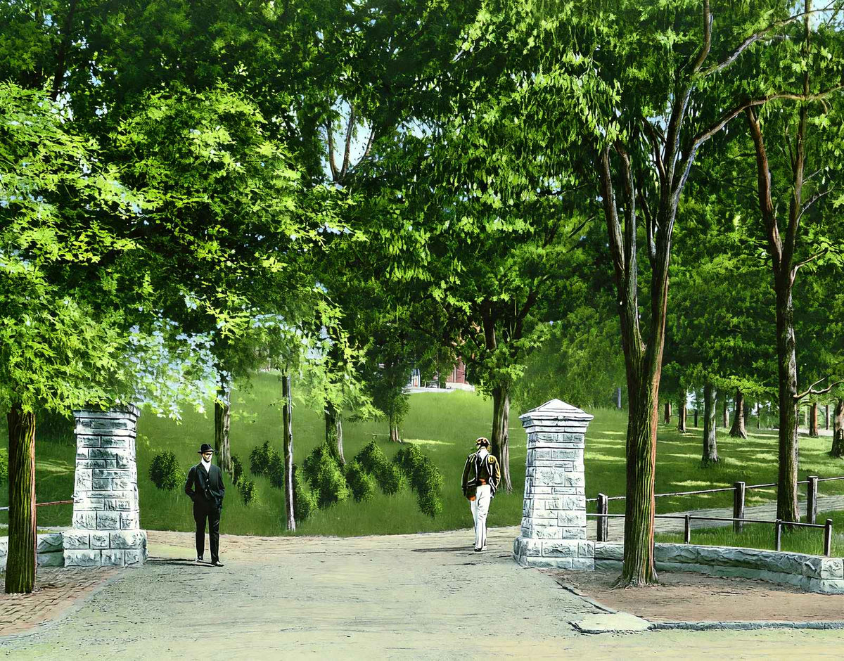 University of Tennessee Gateway, Knoxville TN vintage print