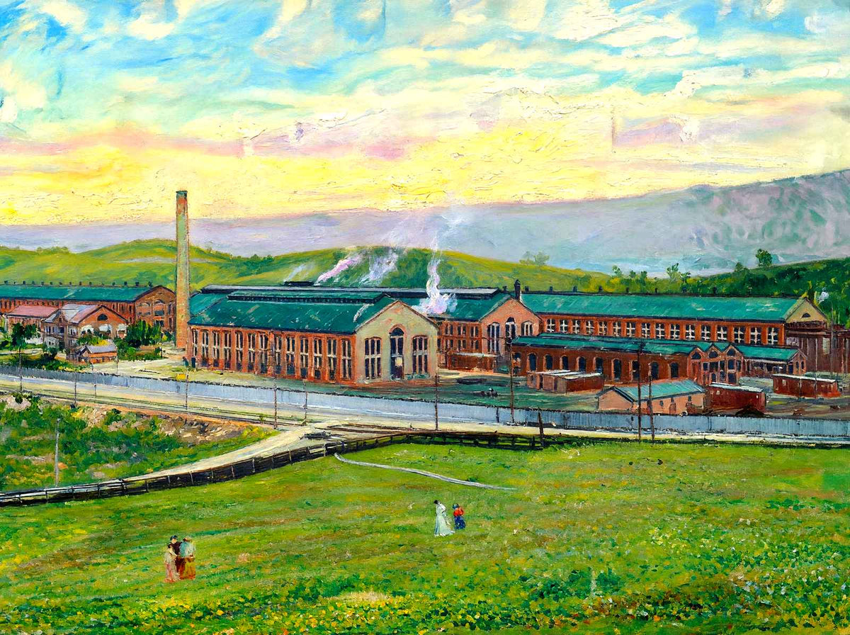 Juniata Shops, Altoona, PA in 1906 art print