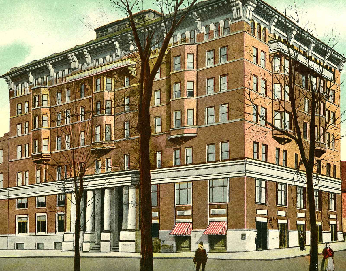 Y.M.C.A. Building, Scranton, PA in 1907 vintage print