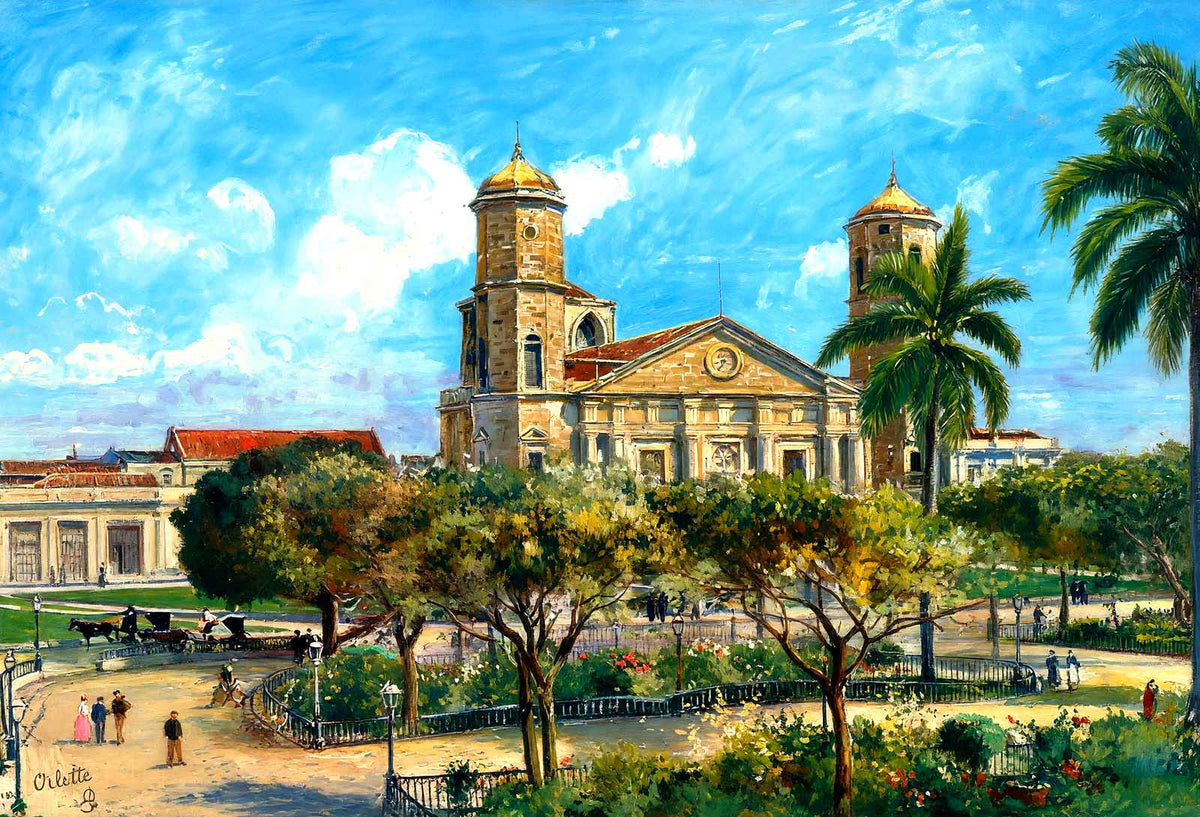 Cathedral of Cardenas, Cuba in 1923 art print