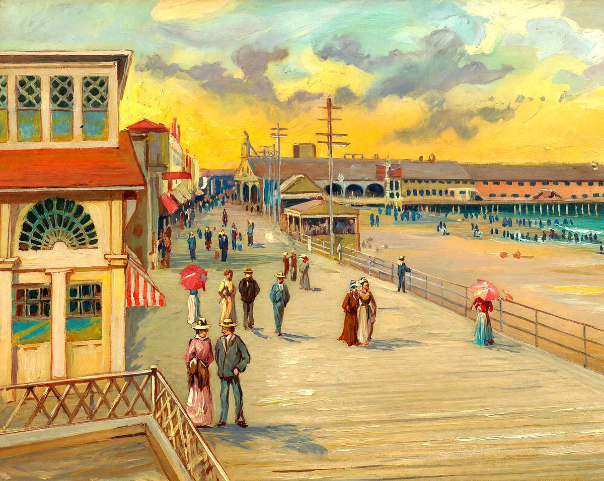 Boardwalk from the Luray, Atlantic City, NJ painting