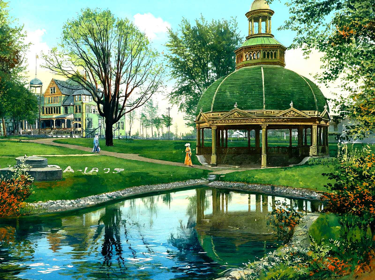 Bethesda Spring, Waukesha, WI in 1906 art print